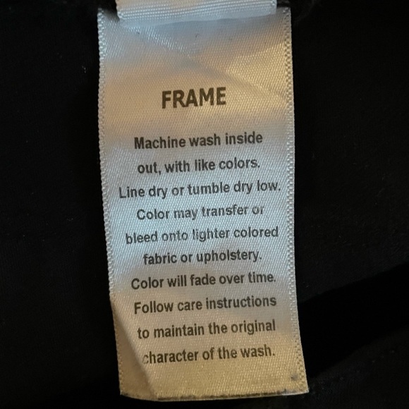 Frame Distressed ripped neutral black wash denim skinny jeans size 26 - Picture 13 of 13